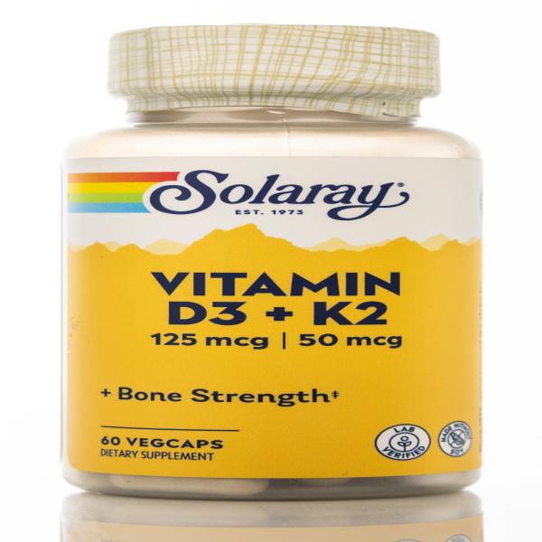 SOLARAY VITAMIN D3+K2 60VEGCAPS