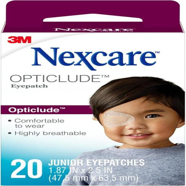 NEXCARE OPTICLUDE EYE PATCH JUNIOR 20'S