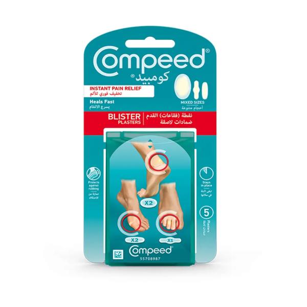 COMPEED BLISTER HEALS FAST PLASTERS MIXED SIZES 5PCS 536
