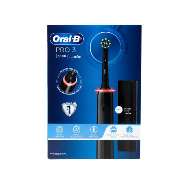 ORAL-B PRO 3 BLACK RECHARGEABLE TOOTHBRUSH