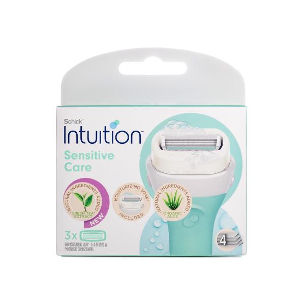 SCHICK INTUITON SENSITIVE CARE GREEN TEA EXTRACT REFILL 3 ( 4 BLADES )