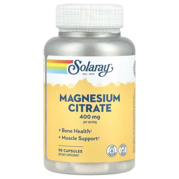 SOLARAY MAGNESIUM CITRATE 400 MG 90 CAPSULES