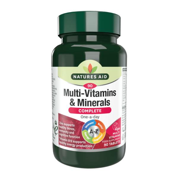 NATURES AID MULTI-VITAMINS & MINERALS COMPLETE 90 TABLETS