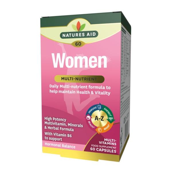 NATURES AID WOMEN DAILY MULTI-NUTRIENT 60 CAPSULES