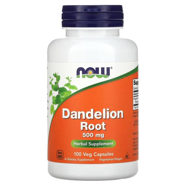 NOW DANDELION ROOT 500 MG 100 V CAP