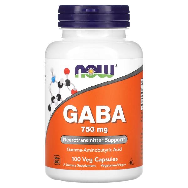 NOW GABA 750 MG 100 V CAP