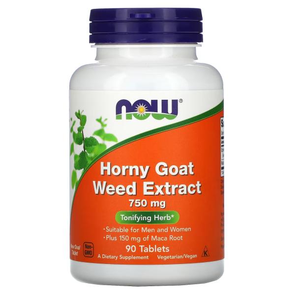 NOW HORNY GOAT WEED EXTRACT 750 MG 90 TABLETS