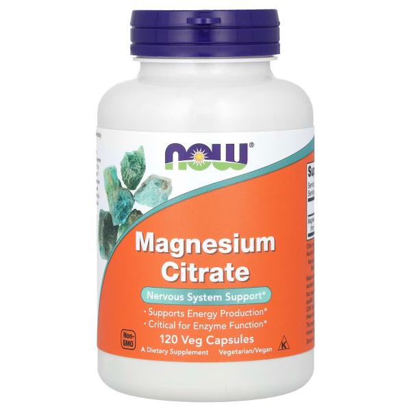 NOW MAGNESIUM CITRATE 120 CAPSULES