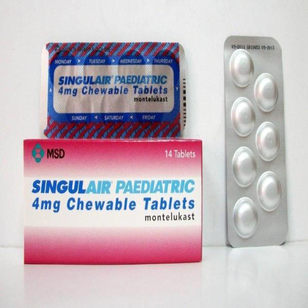 SINGULAIR 4 MG PAEDDIATRIC 4 MG 28 CHEWABLE TABLETS