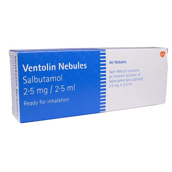 VENTOLIN NEBULES 2.5 MG / 2.5 ML 40 PCS