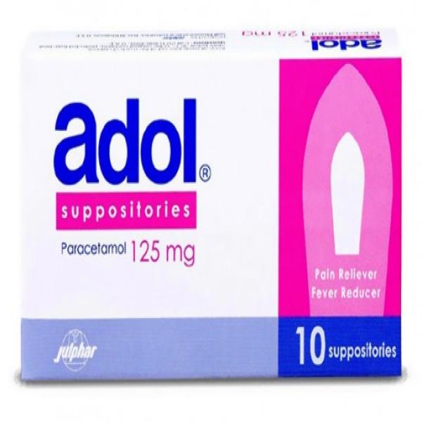 ADOL 125 MG SUPPOSITORIES 10'S