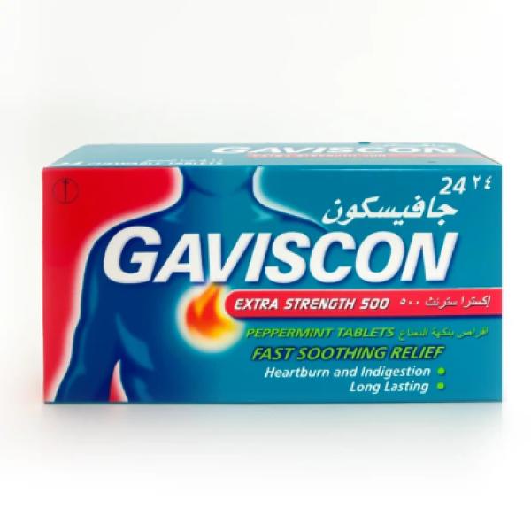 GAVISCON EXTRA STRENGTH 500 TABLET 24'S