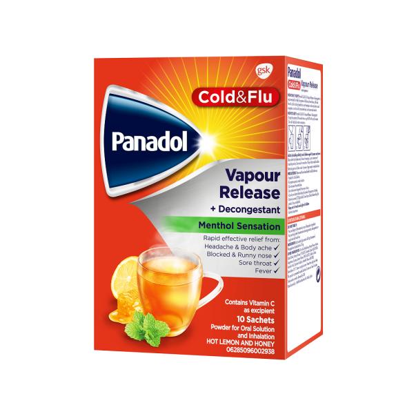 PANADOL COLD&FLU HOT LEMON&HONEY 10SACHETS
