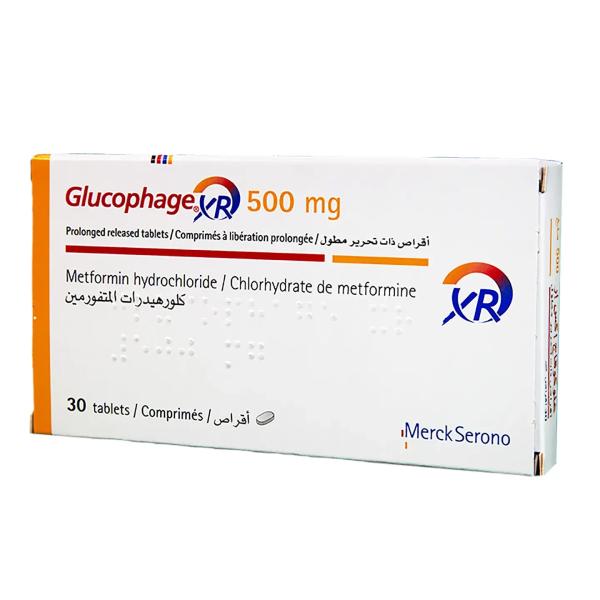GLUCOPHAGE XR 500MG 30'S TABLET