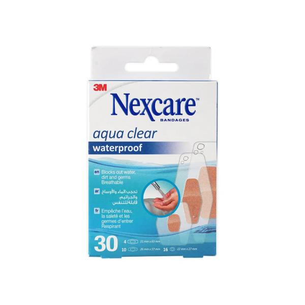 NEXCARE CLEAR WATERPROOF ASSORTED 30'S