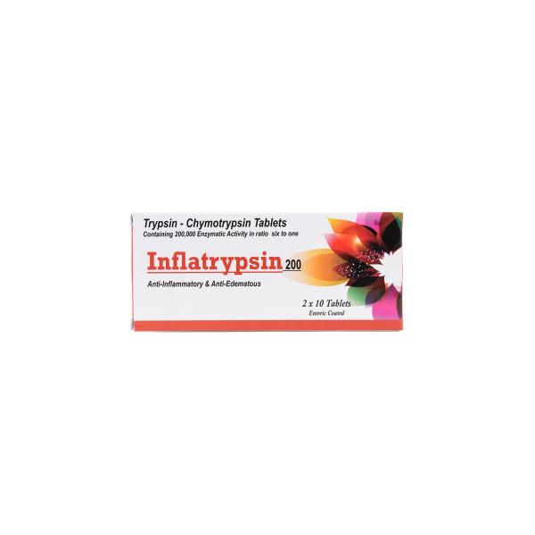 INFLATRYPSIN 200 AU 20 TABLETS