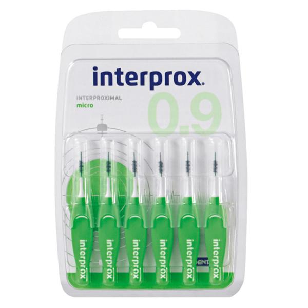 INTERPROX 4G MICRO 0.9 ML 6 UNIT GREEN