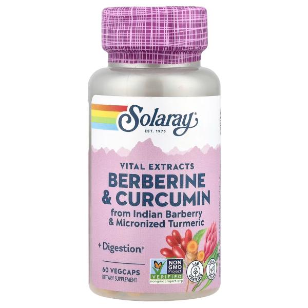 SOLARAY BERBERINE & CURCUMIN 60 CAPSULES