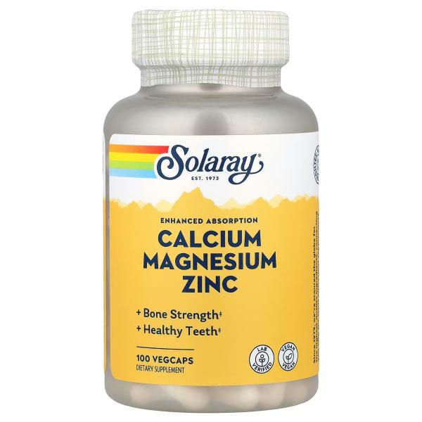 SOLARAY CALCIUM MAGNESIUM ZINC 100'S