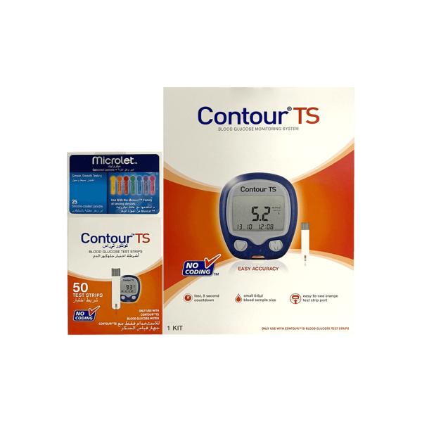 CONTOUR TS MONITOR+50 STRIPS+25 LANSETS