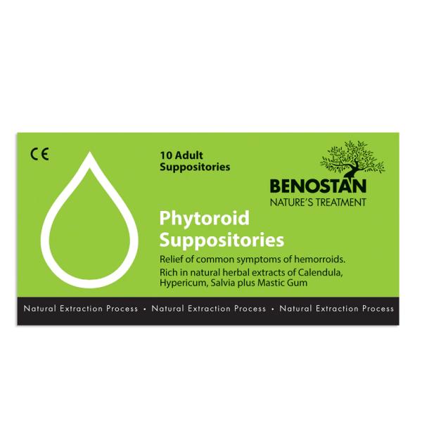 BENOSTAN PHYTOROID SUPPOSITORIS 10 ADULT SUPPOSITORIS