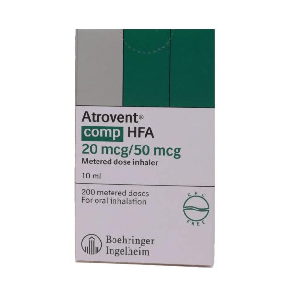 ATROVENT COMP HFA 20MCG/50MCG10ML 200MET DOSE INHA