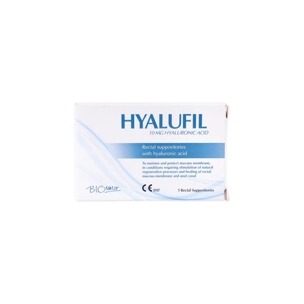HYALUFIL HYALURONIC ACID 10 MG 5 RECTAL SUPPOSITORIES