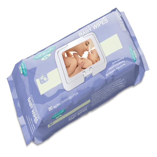 LANSINOH CLEAN & CONDITION BABY WIPES 80 WIPES